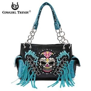 Handbag Biker Skull Fringed